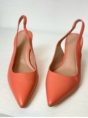 Nordstrom Coral Pointed Slingback Pumps